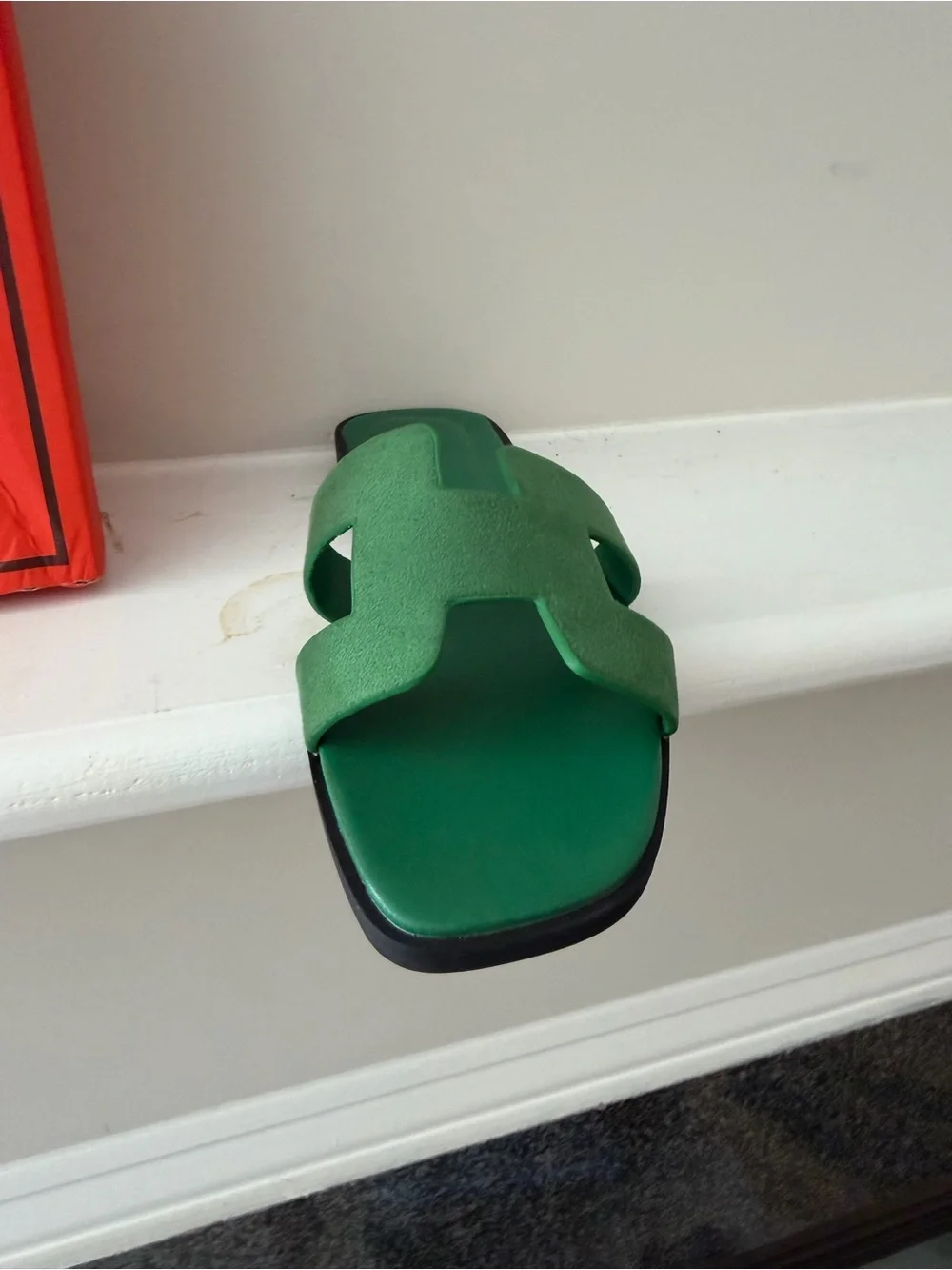 Green Women's Slide Sandal - Casual Open Toe